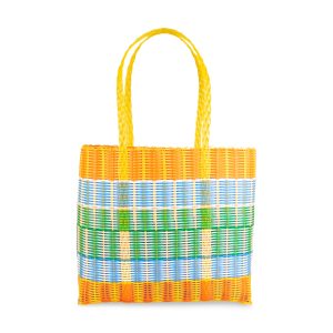 Rayas Multi-Colored Recycled Plastic Basket Bag - Loco Citrus