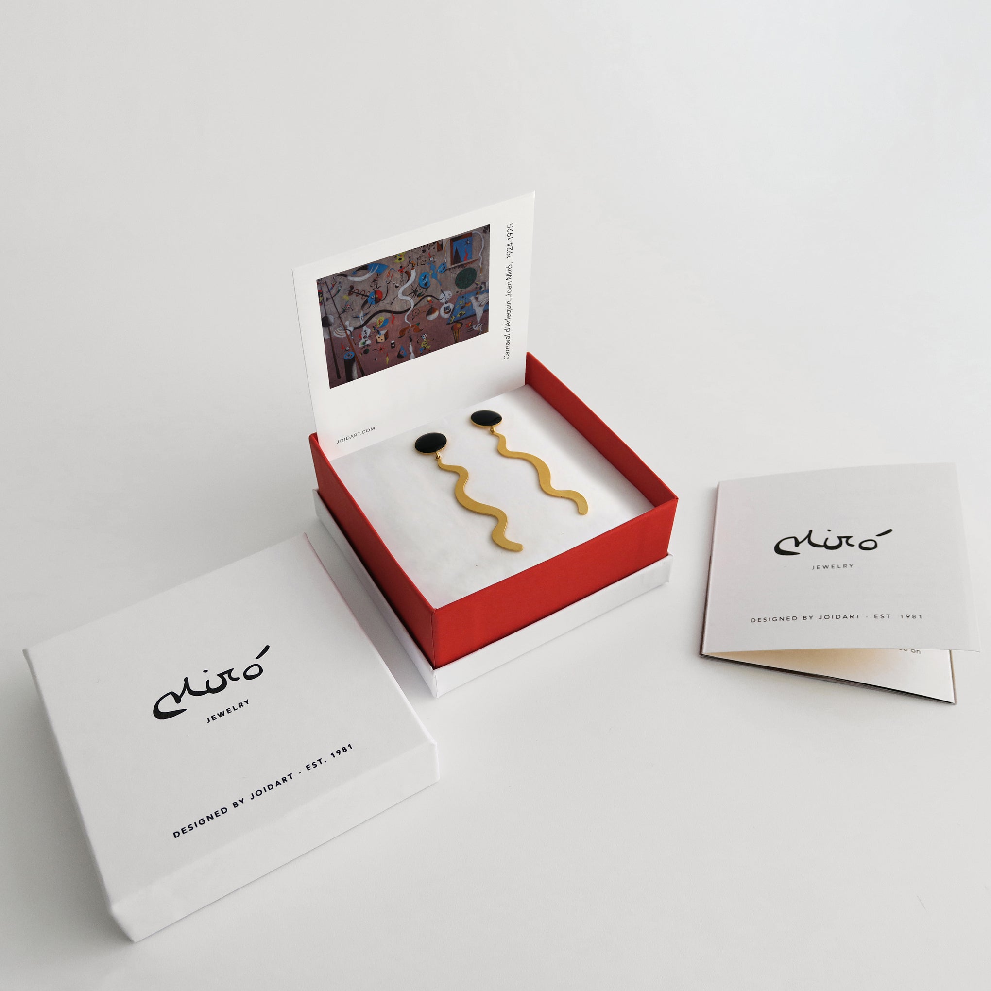 Joan Mir?? Gold-Plated Dot Squiggle Earrings - Image 3