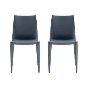 Mario Bellini Stacking Chair from Heller - Set of 2 - Dark Gray
