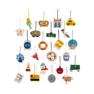 MoMA NYC Mini Felt Holiday Ornaments - Set of 24