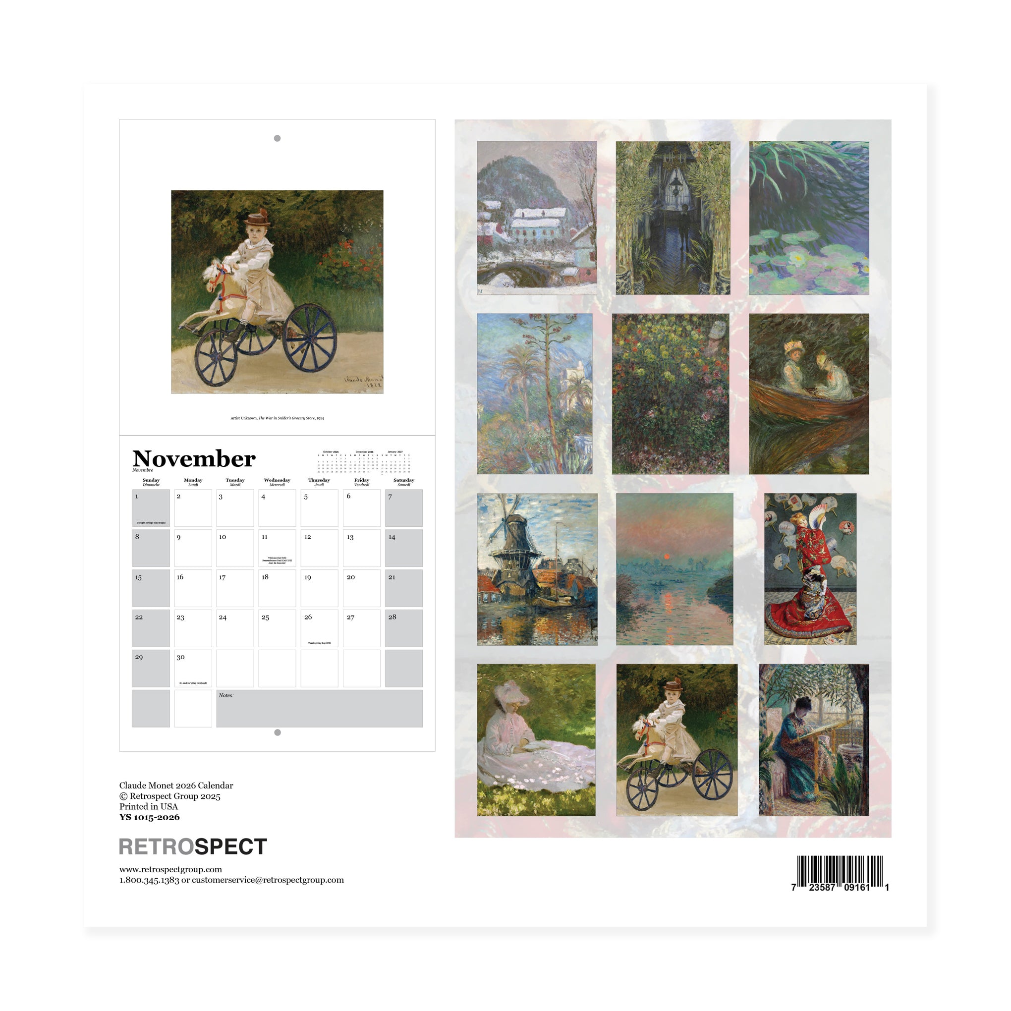 2026 Claude Monet Wall Calendar - Image 2