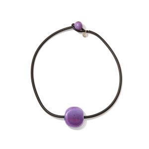 Bonbon Glass Necklace - Purple/ Turquoise