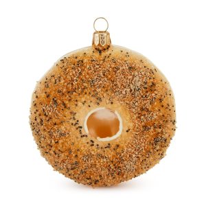 NYC Glass Holiday Ornament - Everything Bagel