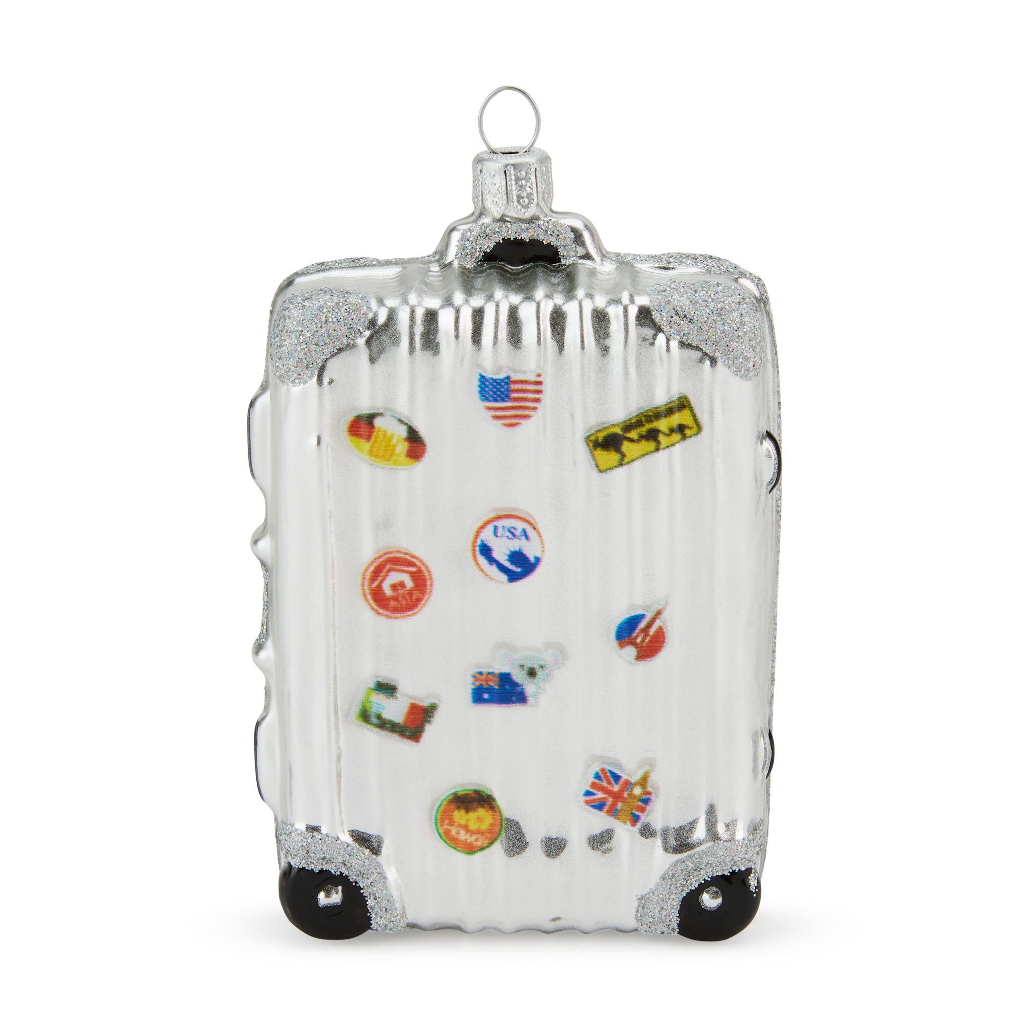 NYC Glass Holiday Ornament - Suitcase
