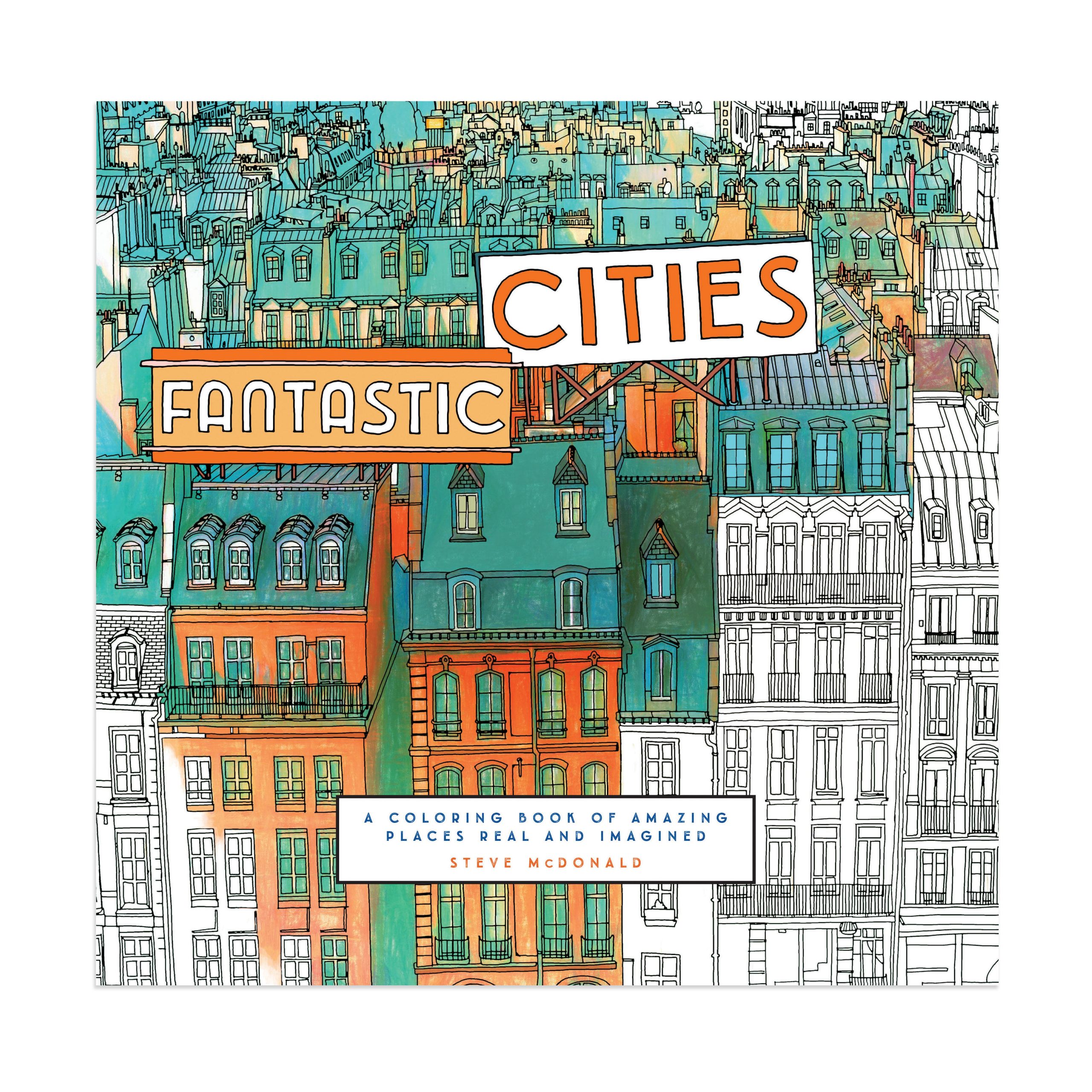 Fantastic Cities Coloring Book - Paperback