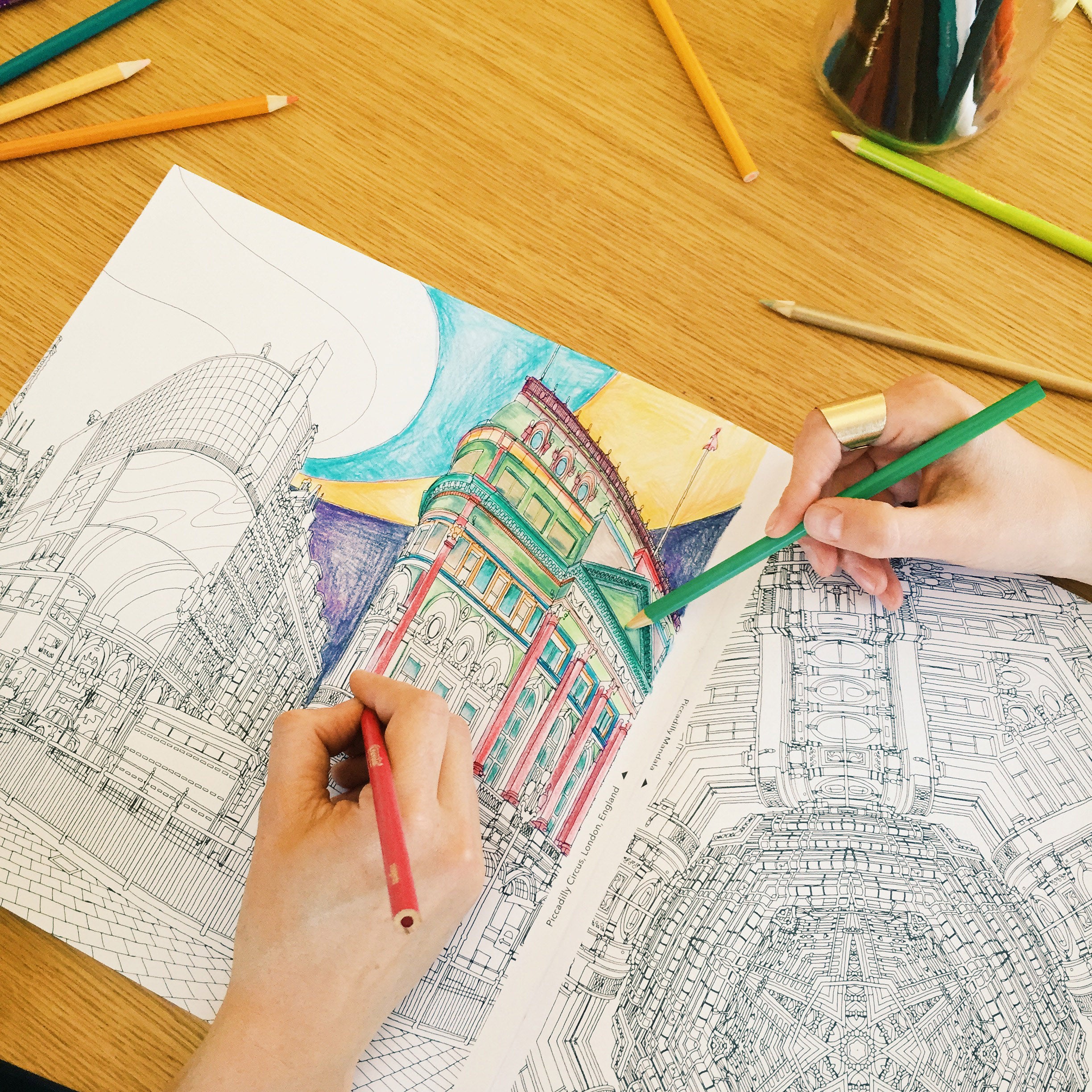 Fantastic Cities Coloring Book - Paperback - Image 2