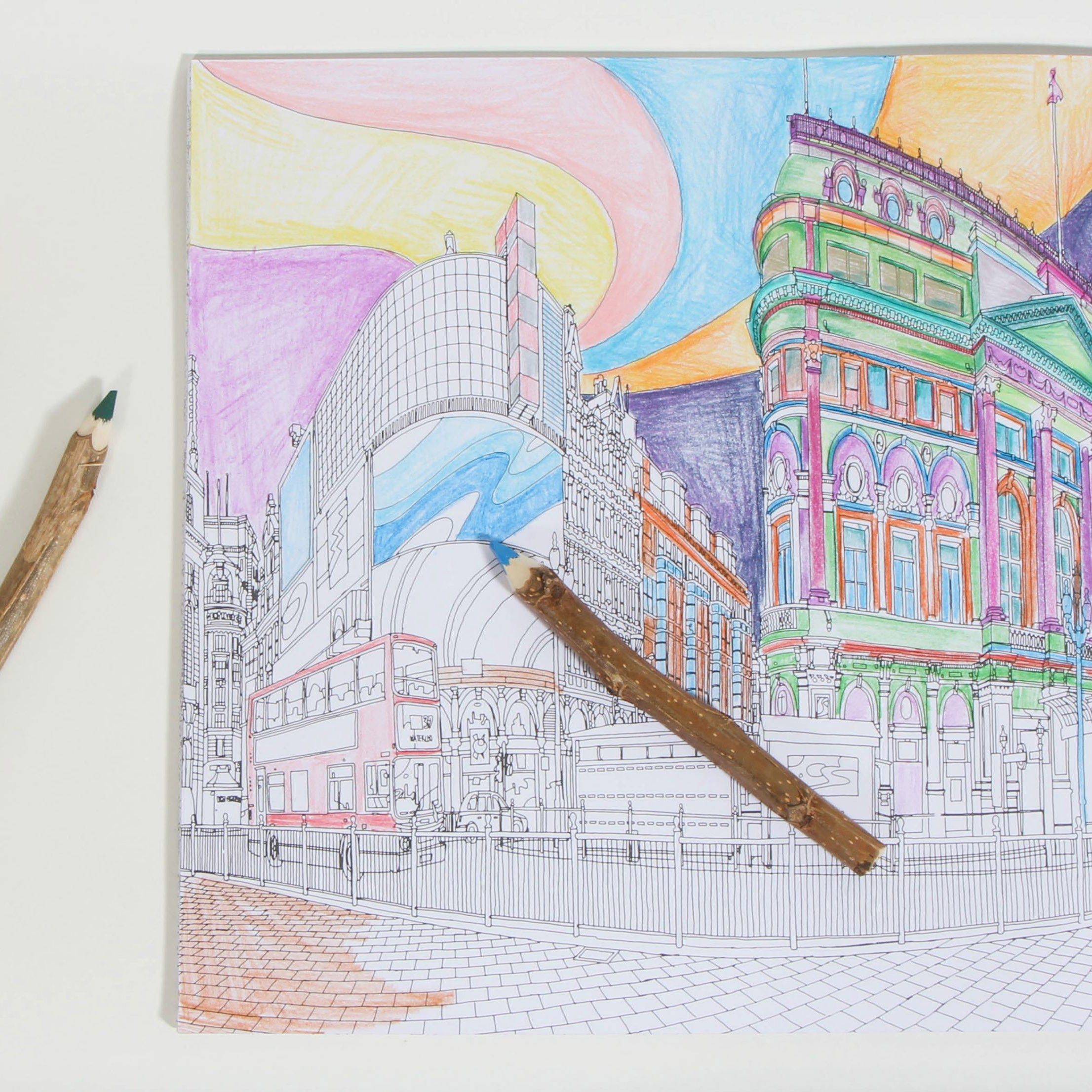 Fantastic Cities Coloring Book - Paperback - Image 6