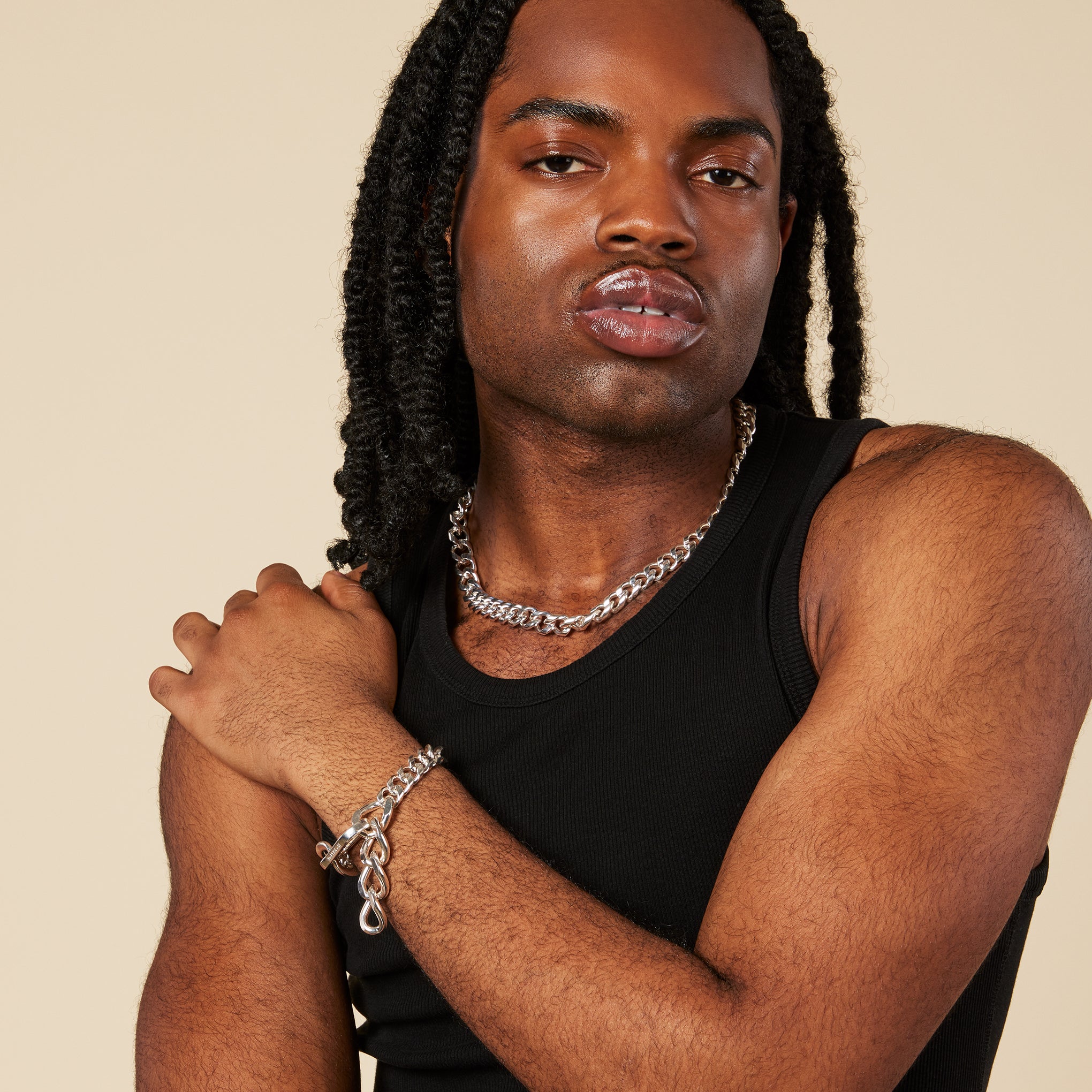 Martine Ali Silver Luc Curb Chain Bracelet - Image 2