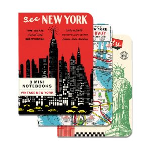 Vintage New York City Map Mini Notebooks - Set of 3