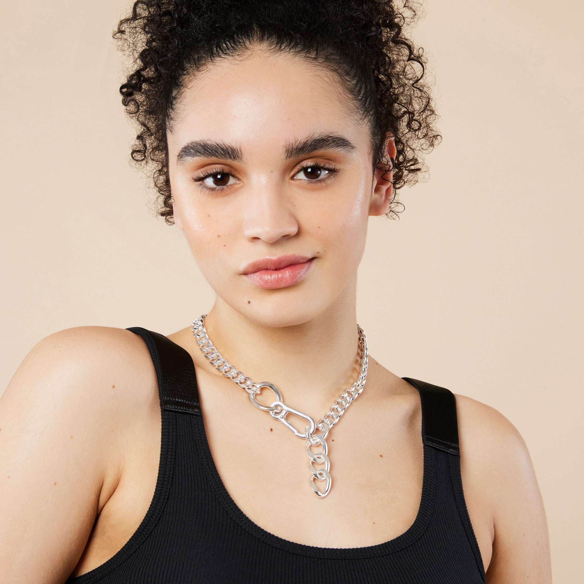 Martine Ali Silver Luc Curb Chain Necklace - Image 2