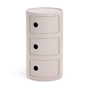 Kartell Bio Componibili 3 Tier Storage - Cream