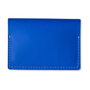 Primary Recycled Leather Wallet - Blue/ Red