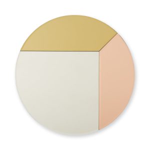 Round Mosaic Mirror - Pink/ Gold