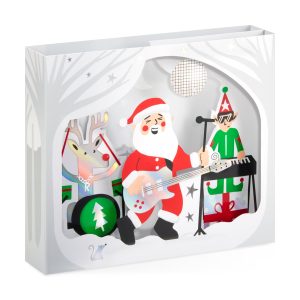 Rockin' Santa Holiday Pop-Up Cards - Set of 8