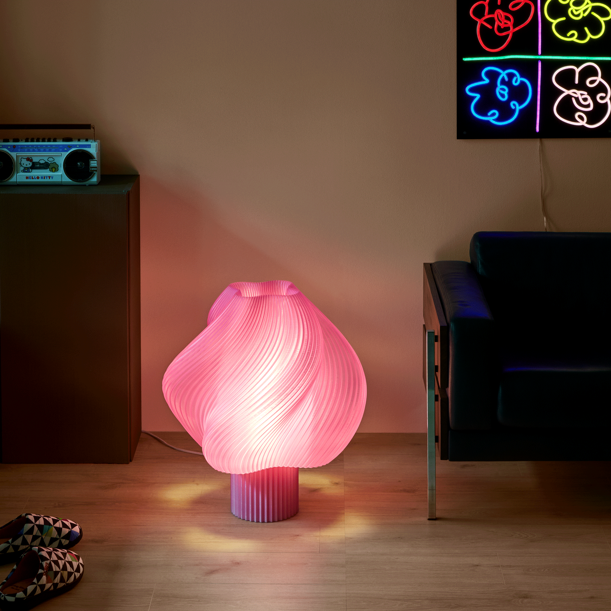 Soft Serve 3D-Printed Lamp - Rose Sorbet - Image 3