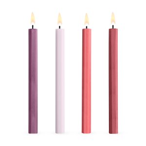 HAY Shape Candles - Set of 4 - Reds/ Bordeaux