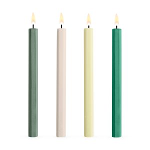 HAY Shape Candles - Set of 4 - Greens/ Whites