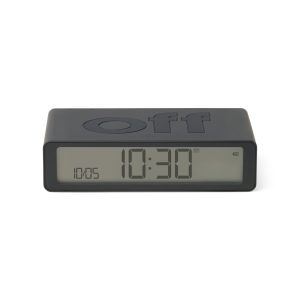 Lexon Flip Rechargeable Alarm Clock - Dark Grey