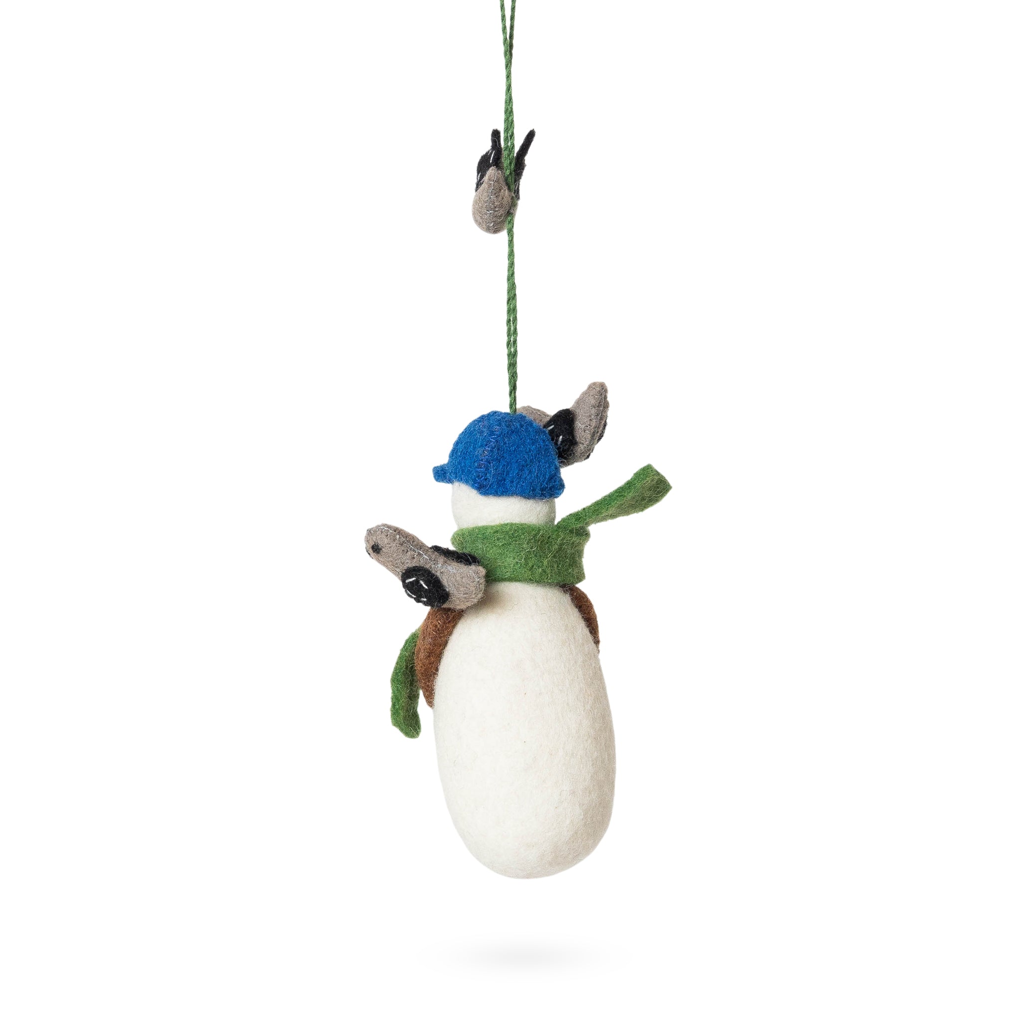 NYC Felt Ornament - Snowman with Baseball Hat - Image 3