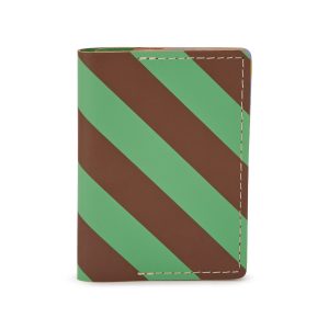 Dusen Dusen Recycled Leather Double Card Holder - Stripe