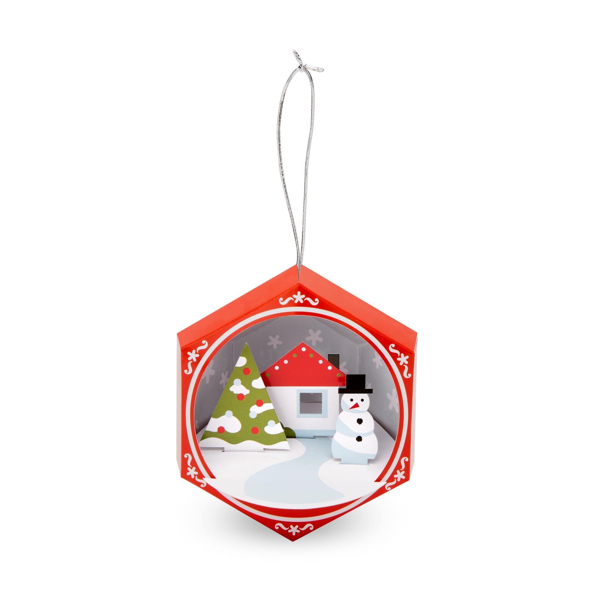 Snowman Ornament Holiday Pop-Up Cards - Set of 8