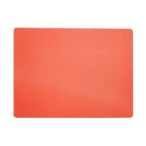 Dual-Sided Recycled Leather Placemat - Red/ Charcoal