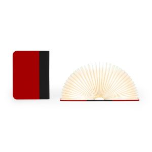 Lumio Book Lamp - Black/ Red