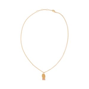 Geometric Collage Gold-Plated Pendant Chain Necklace