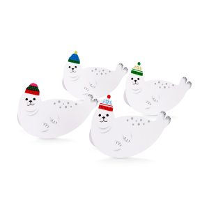Snowy Seals Holiday Pop-Up Cards - Set of 8