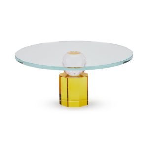 Faceted Crystal Cake Stand
