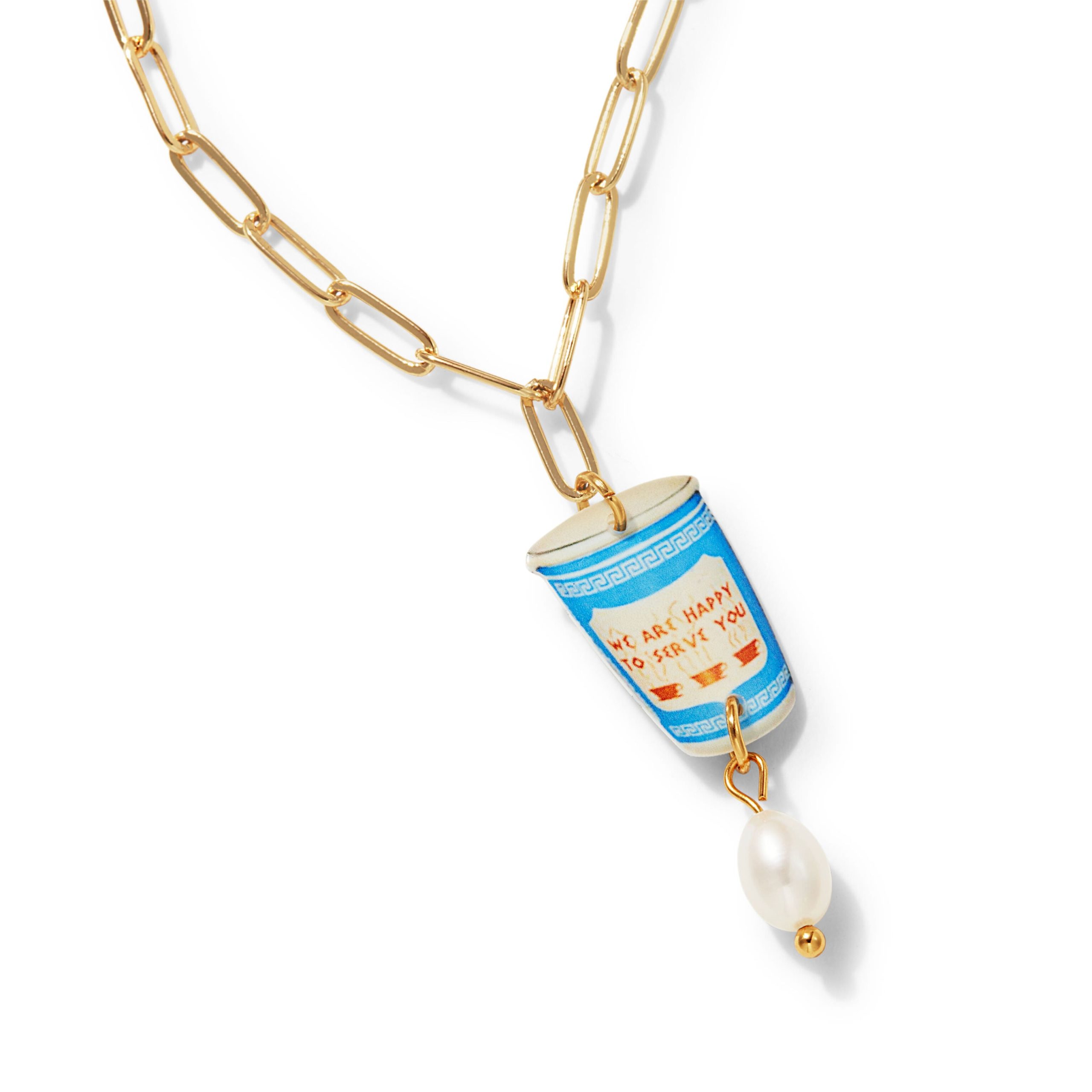 Haricot Vert NYC Charm Pendant Necklace - Coffee Cup - Image 3