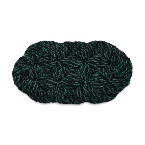 HAY Coco Swirl Doormat - Green/ Black