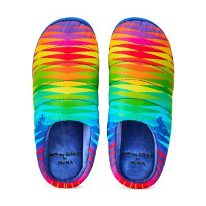 Jeffrey Gibson for MoMA Subu Slippers - Chevron Spectrum
