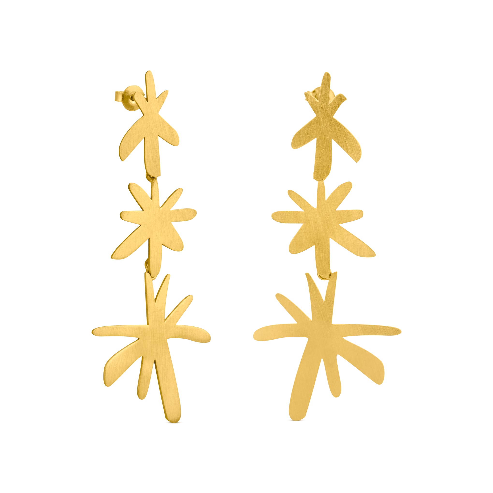Joan Mir?? Gold-Plated Linear Star Earrings