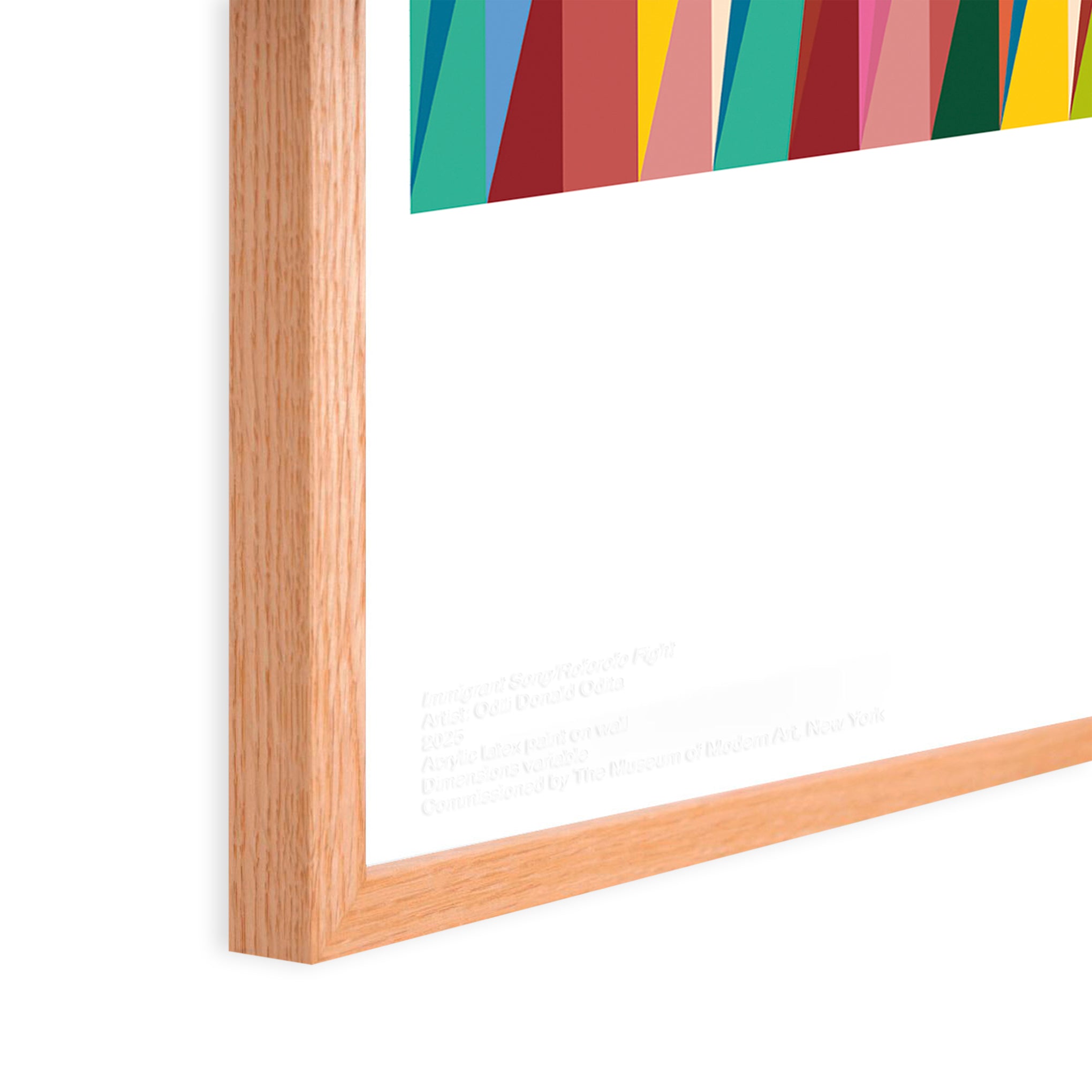 Odili Donald Odita Immigrant Song/Roforofo Fight Poster - Oak Frame - Image 2