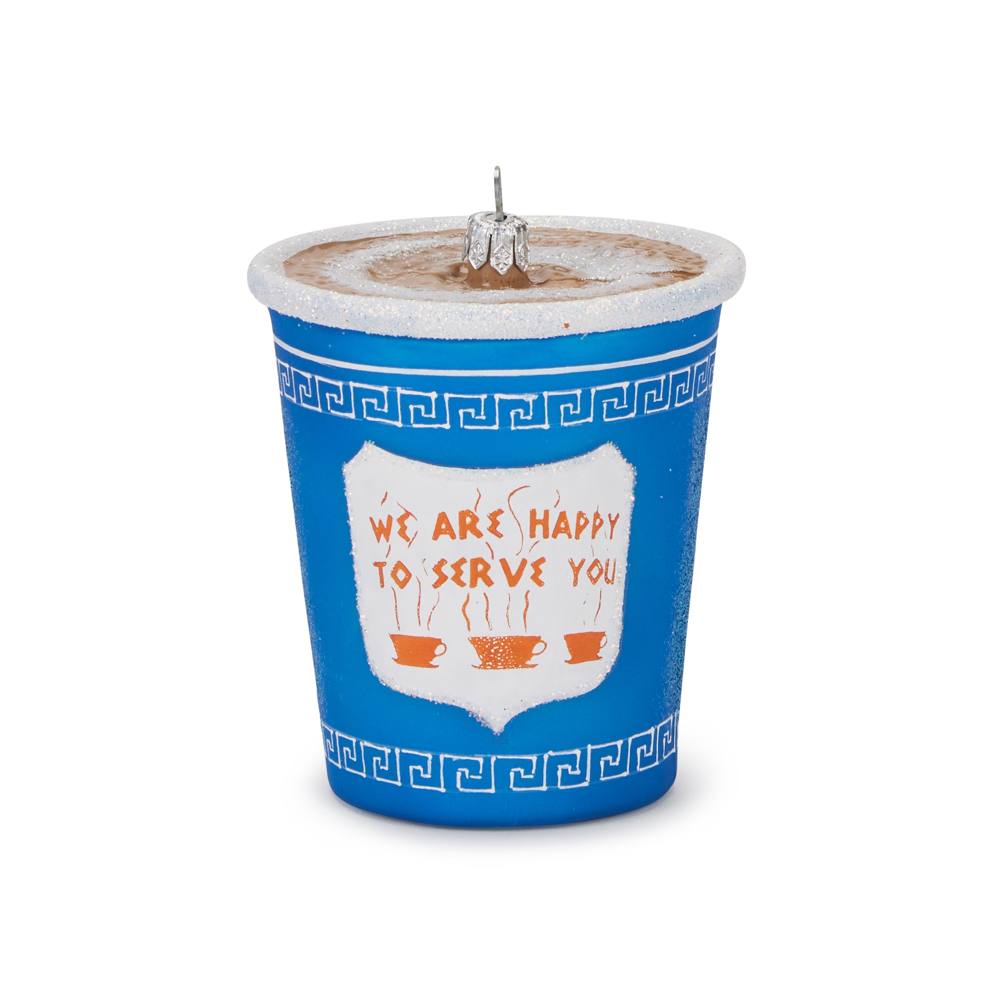 NYC Glass Holiday Ornament - Greek Diner Cup