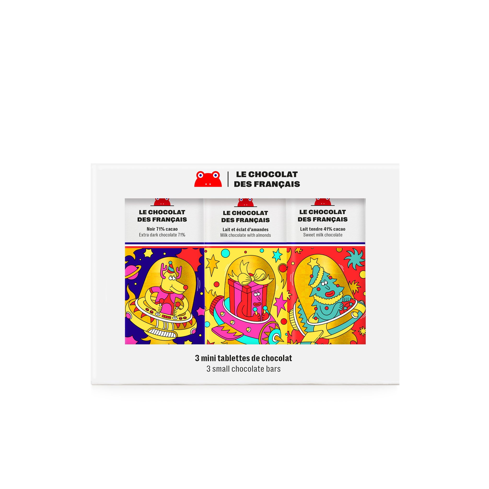 Le chocolat des Français Galactic Mini Chocolate Bars - Set of 3