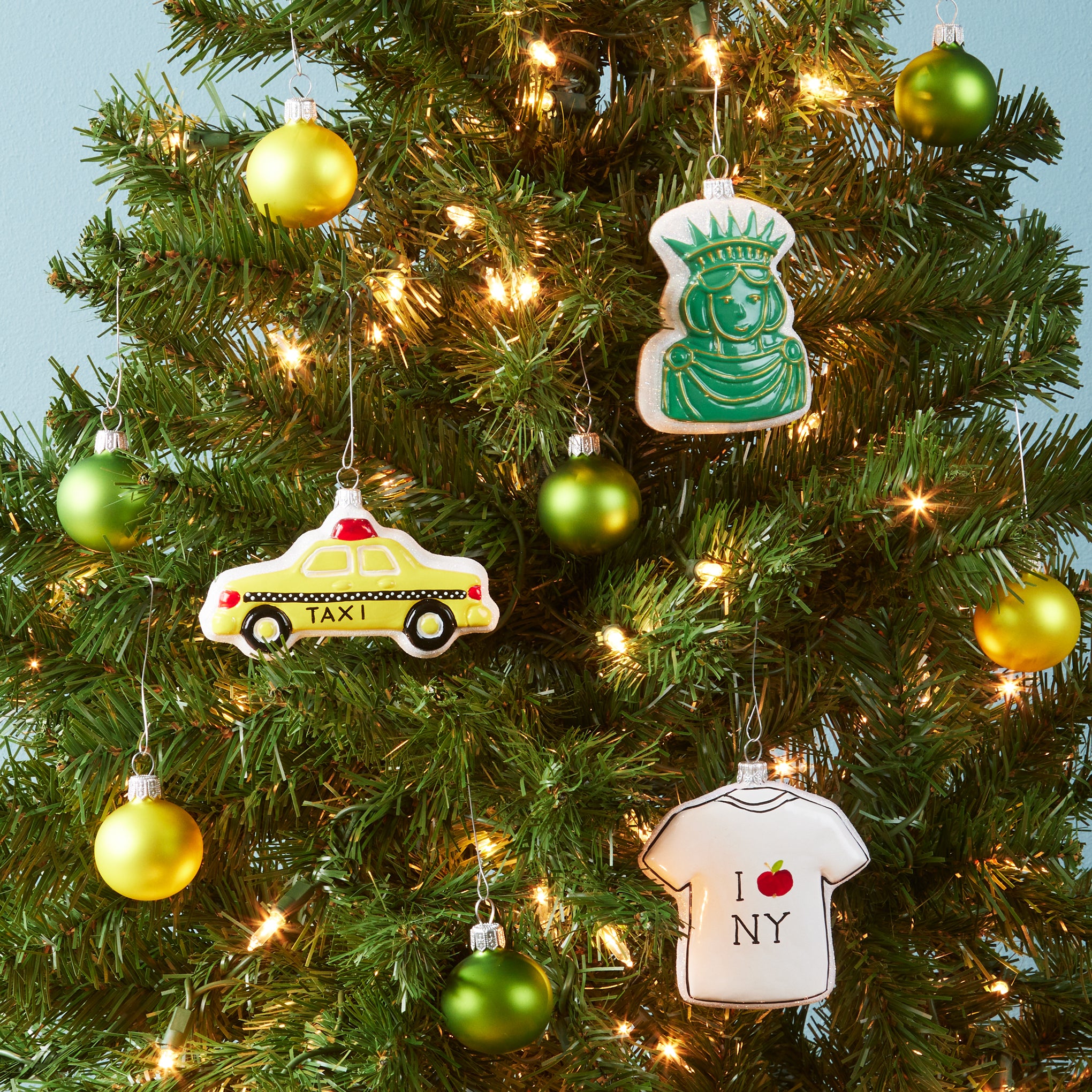 NYC Gingerbread Glass Ornaments - Set of 3 - Image 2