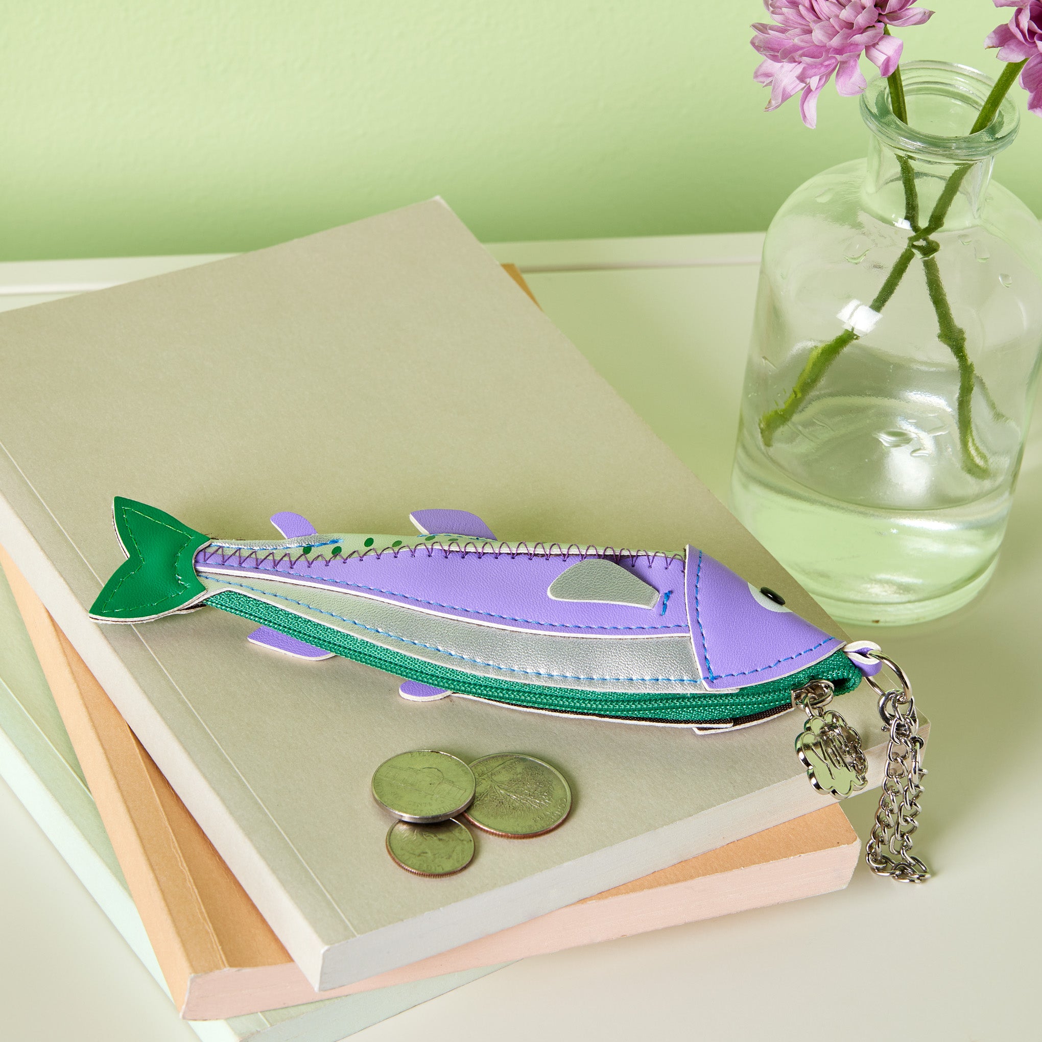 Fish Zip Pouch - Purple - Image 2