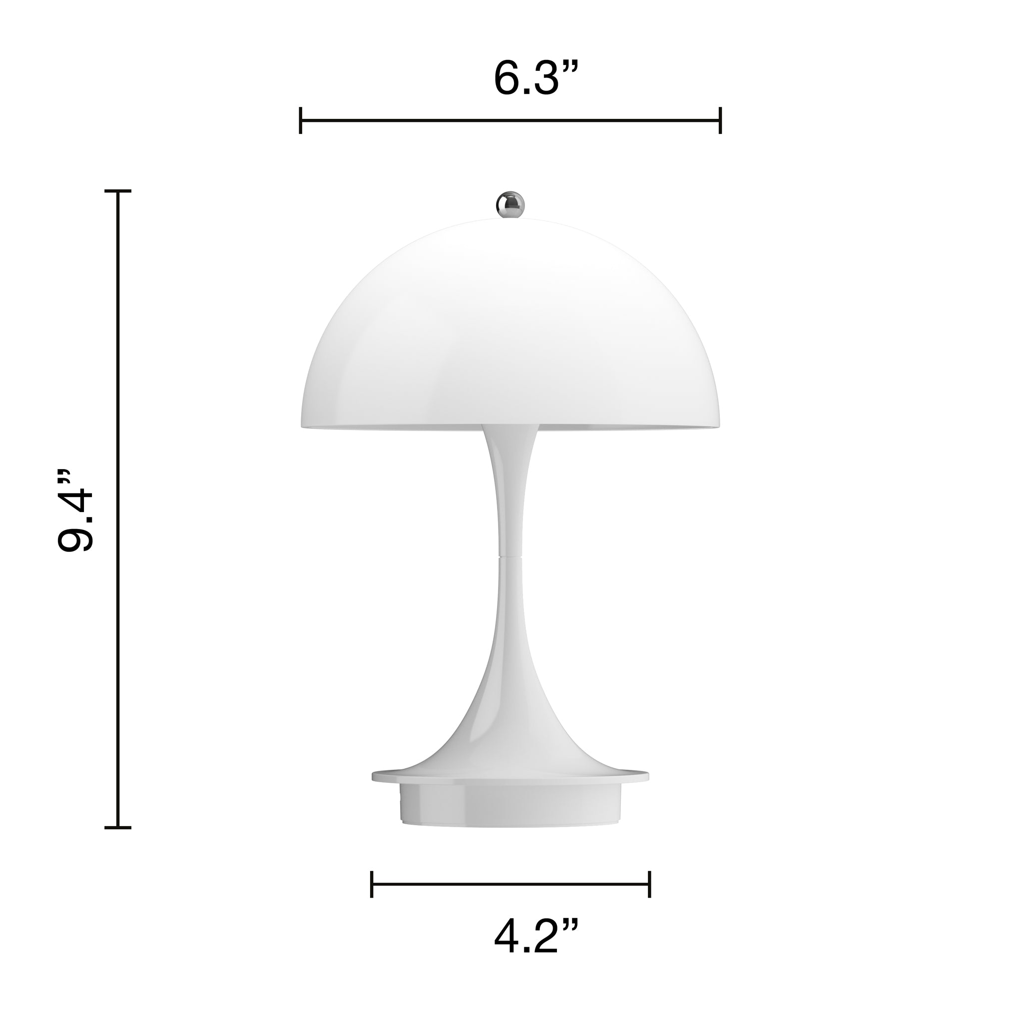 Panthella 160 Portable Table Lamp - White Opal - Image 4