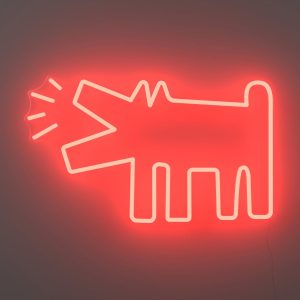 Keith Haring Barking Dog Neon Sign