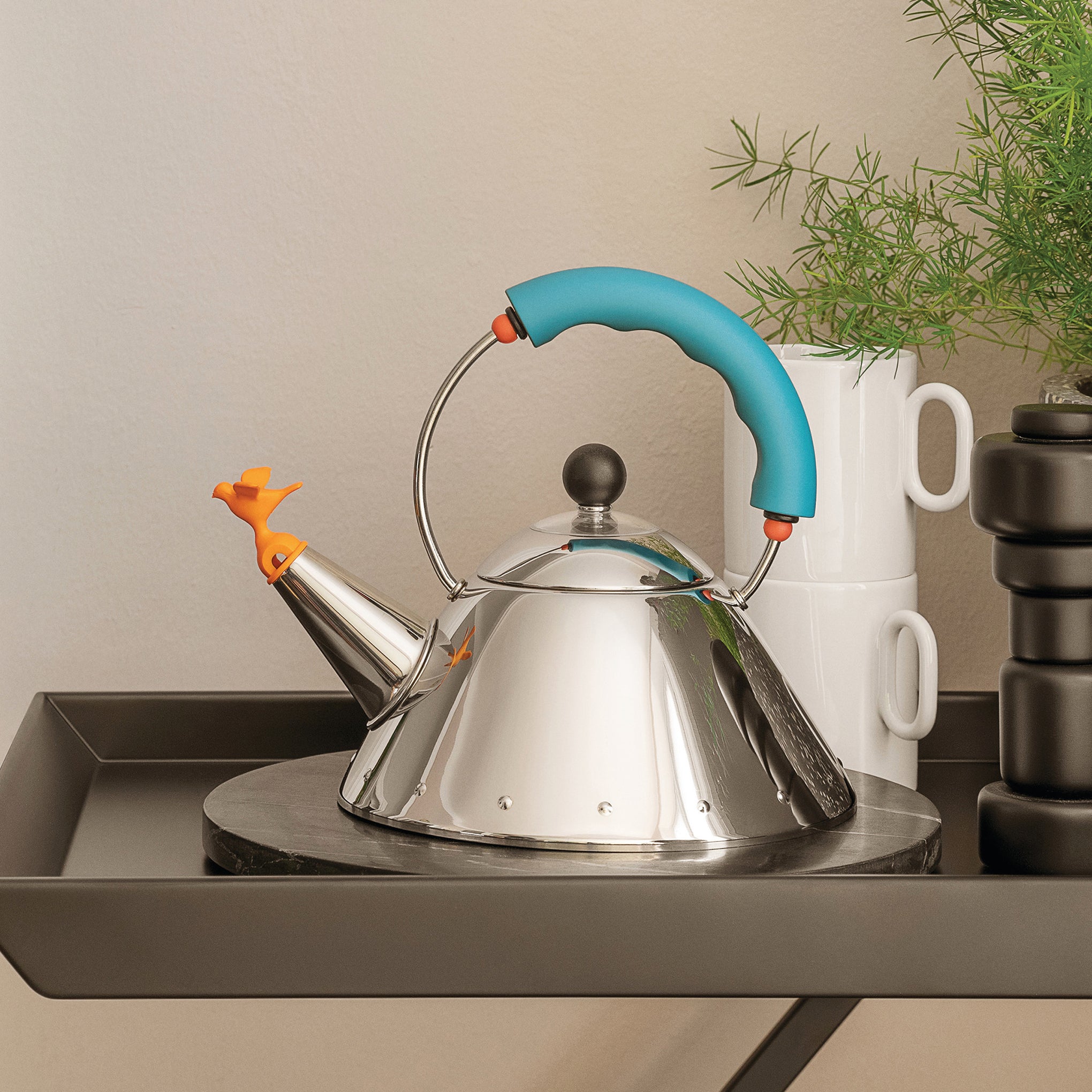 Michael Graves 9093 Kettle from Alessi - Light Blue - Image 2