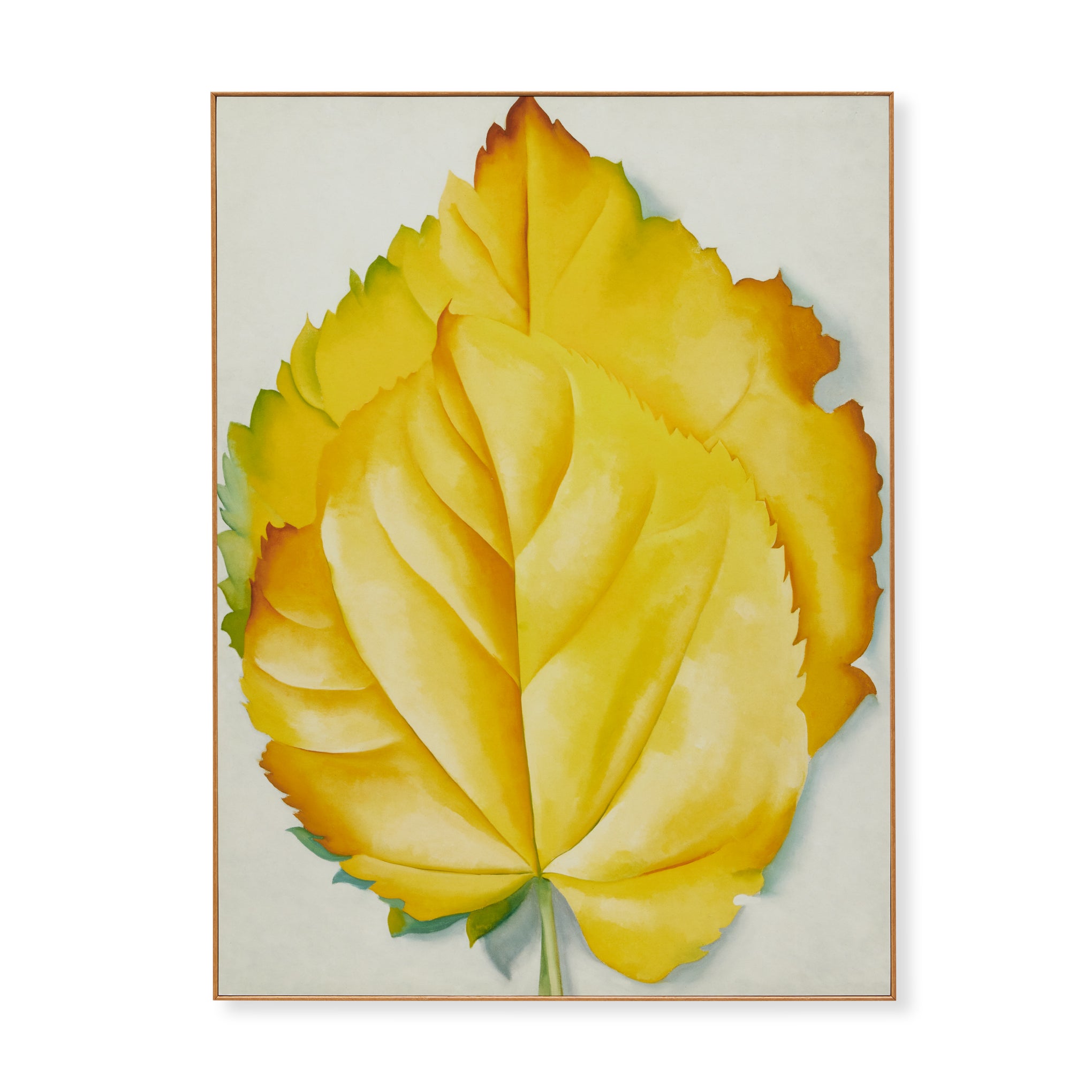 Georgia O'Keeffe 2 Yellow Leaves Framed Poster
