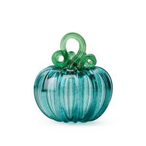 Classic Glass Pumpkin Object - Teal