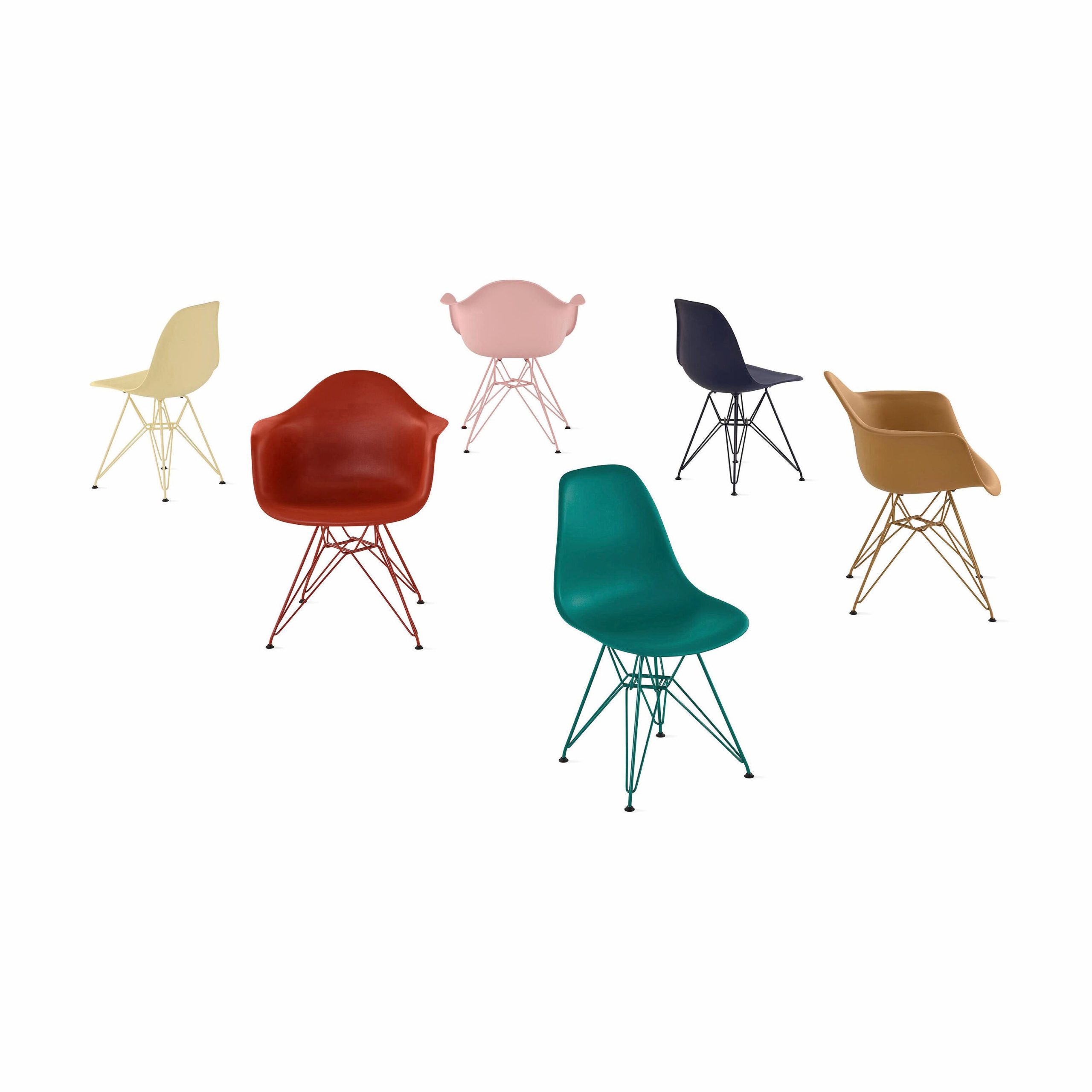 Herman Miller x HAY Eames Molded Recycled Plastic Armchair - Powder Yellow - Image 7