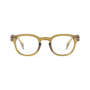 IZIPIZI Rounded-Edge Square Reading Glasses #C - Golden Green