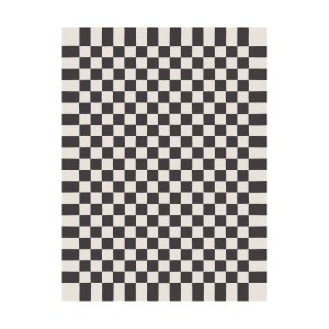 Maharam Alexander Girard Cotton Check Rug - Black/ Ecru