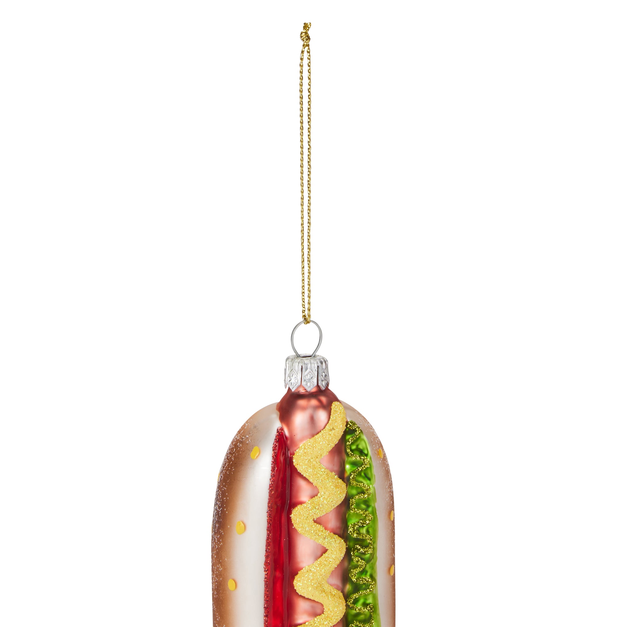 NYC Glass Holiday Ornament - Hot Dog - Image 5