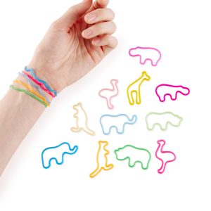 Zoo Animal Rubber Bands - Set of 24