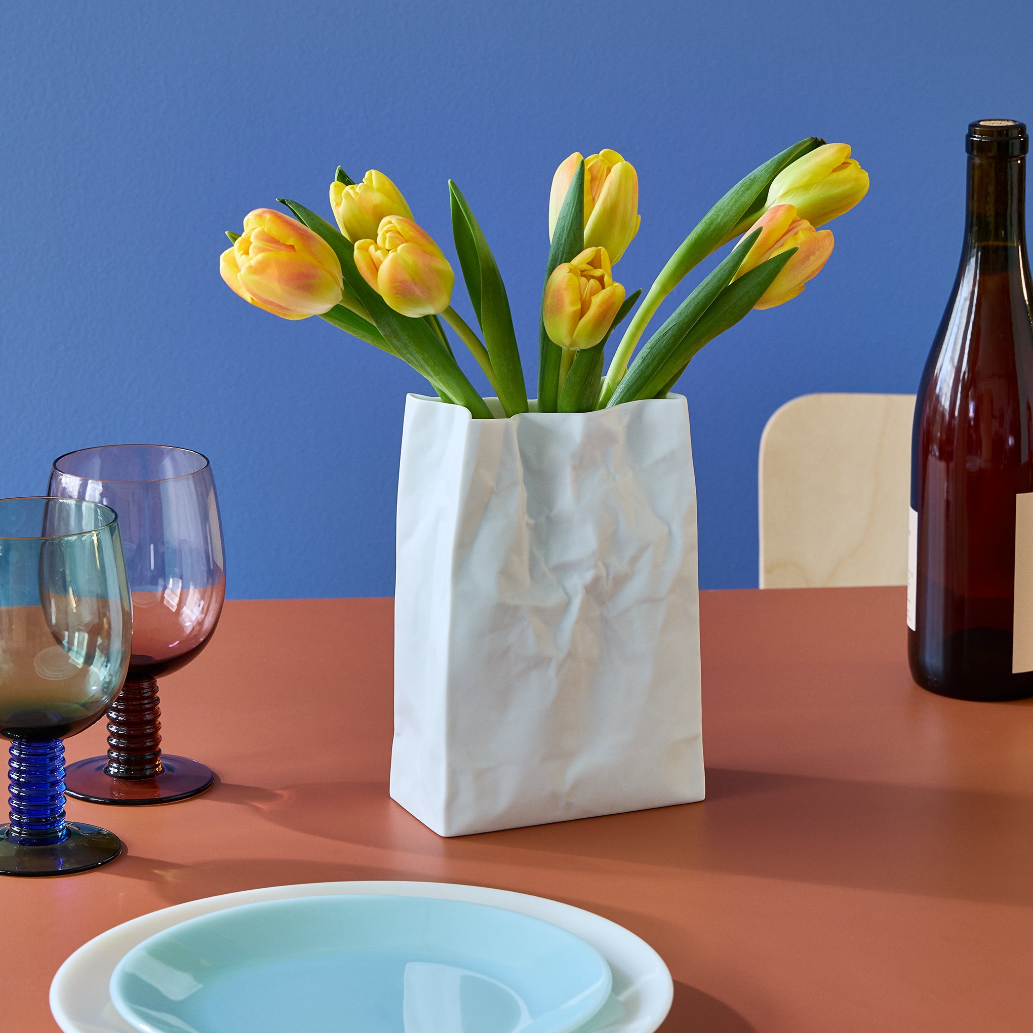 Crinkle Bag Porcelain Vase - Image 2